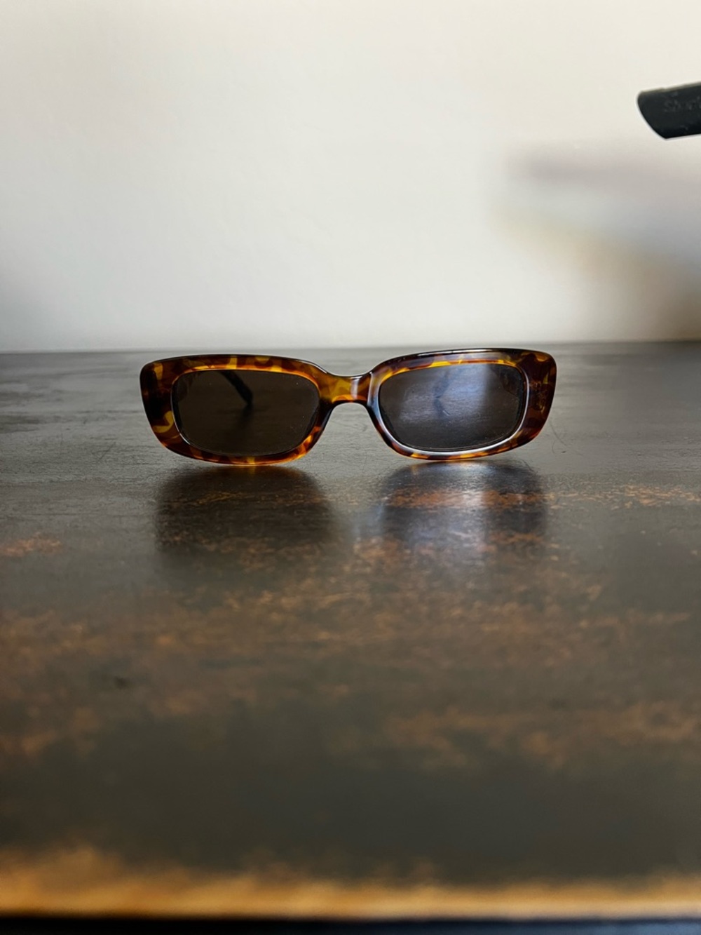 Tortoiseshell Rectangular Women’s Sunglasses - Brown